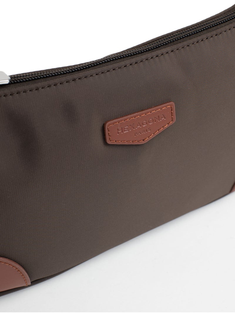 Borsa a spalla con 1 manico pop hexagona Marrone scuro - Kiabi