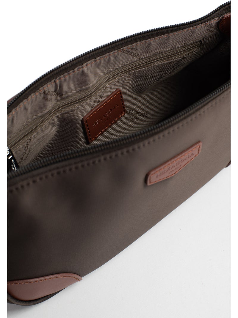Borsa a spalla con 1 manico pop hexagona Marrone scuro - Kiabi