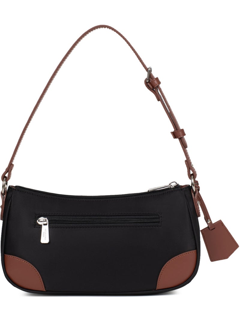Borsa a spalla con 1 manico pop hexagona Nero Marrone - Kiabi