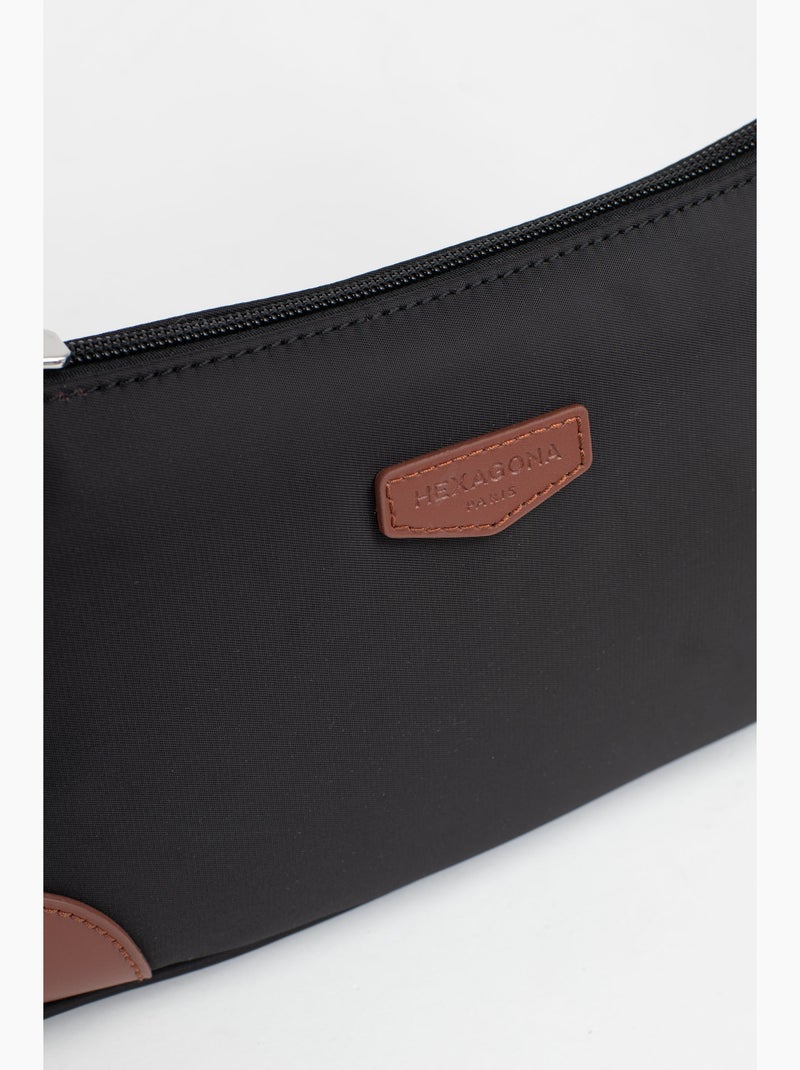 Borsa a spalla con 1 manico pop hexagona Nero Marrone - Kiabi