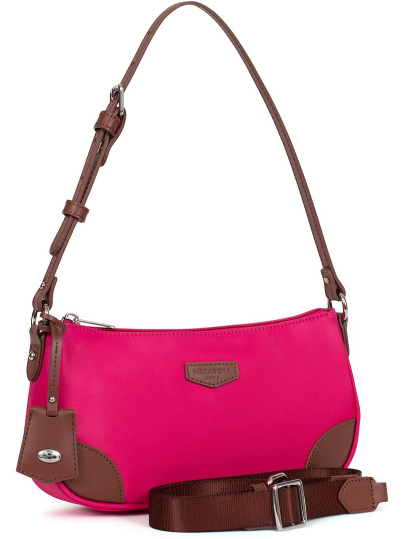 Borsa a spalla con 1 manico pop hexagona Rosa fucsia - Kiabi