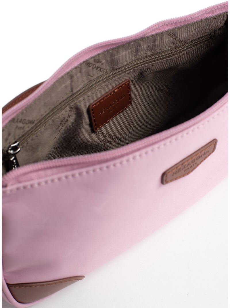 Borsa a spalla con 1 manico pop hexagona Rosa pallido - Kiabi