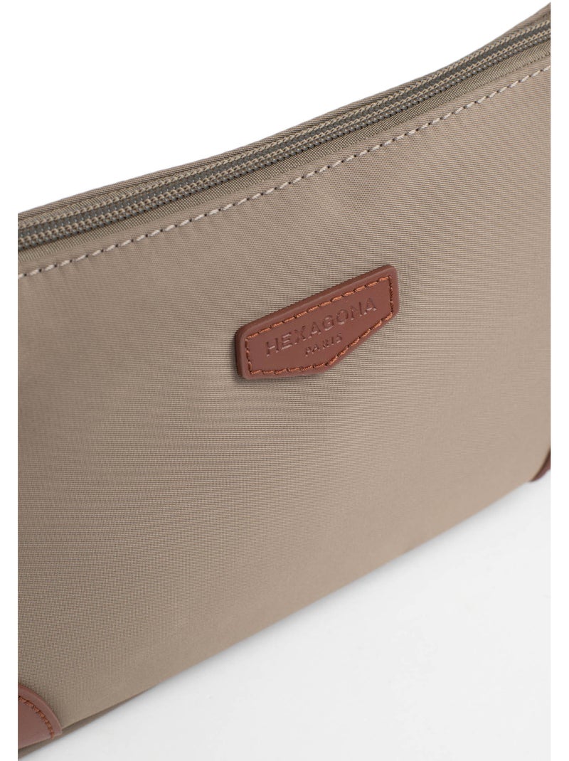 Borsa a spalla con 1 manico pop hexagona Tortora - Kiabi