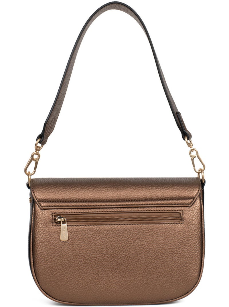 Borsa a spalla con 1 manico zora hexagona Bronzo - Kiabi