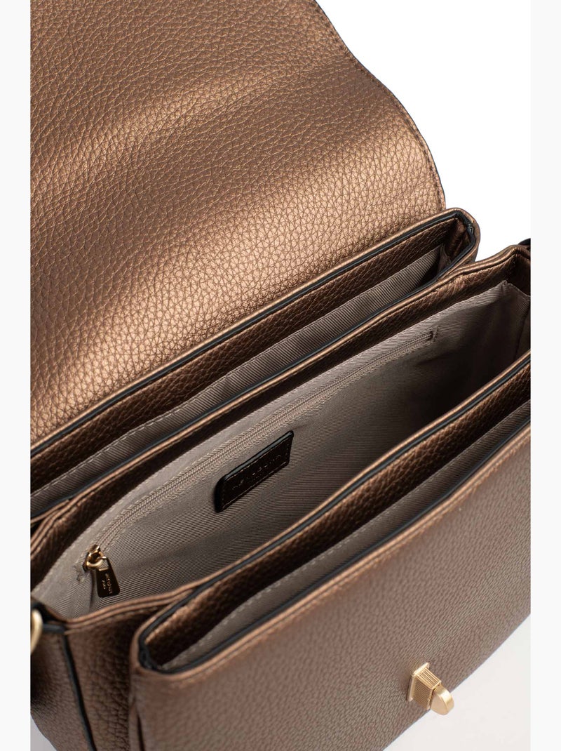 Borsa a spalla con 1 manico zora hexagona Bronzo - Kiabi
