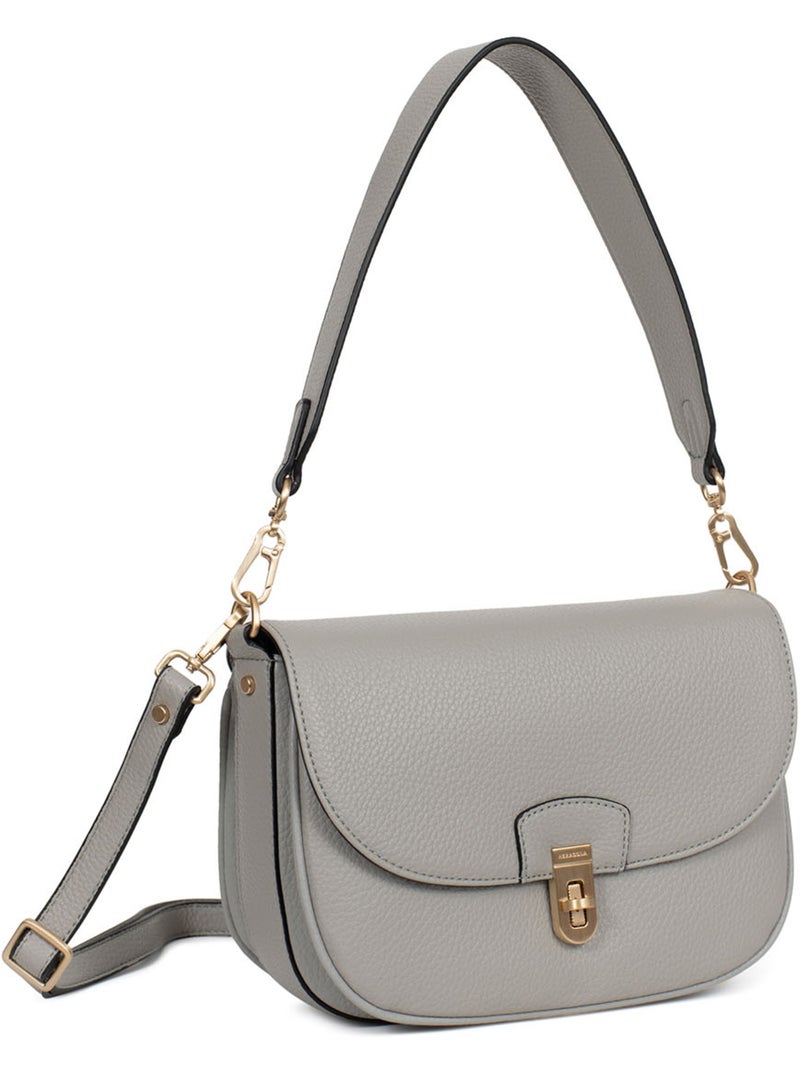 Borsa a spalla con 1 manico zora hexagona Grigio chiaro - Kiabi