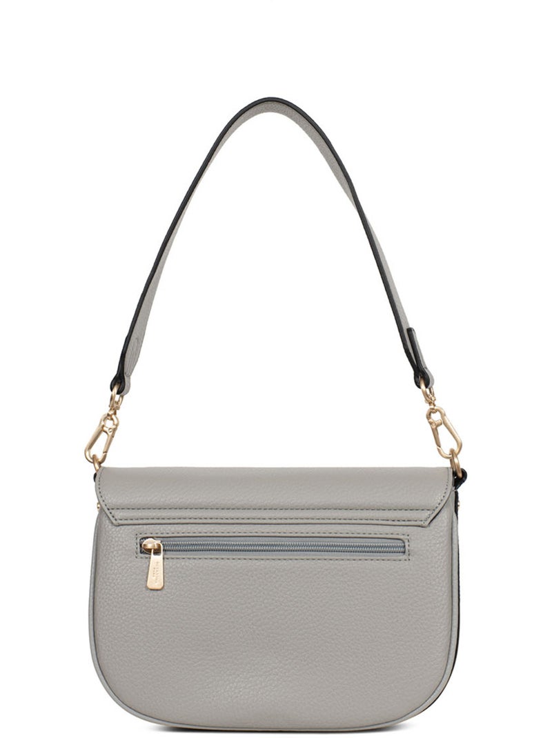 Borsa a spalla con 1 manico zora hexagona Grigio chiaro - Kiabi
