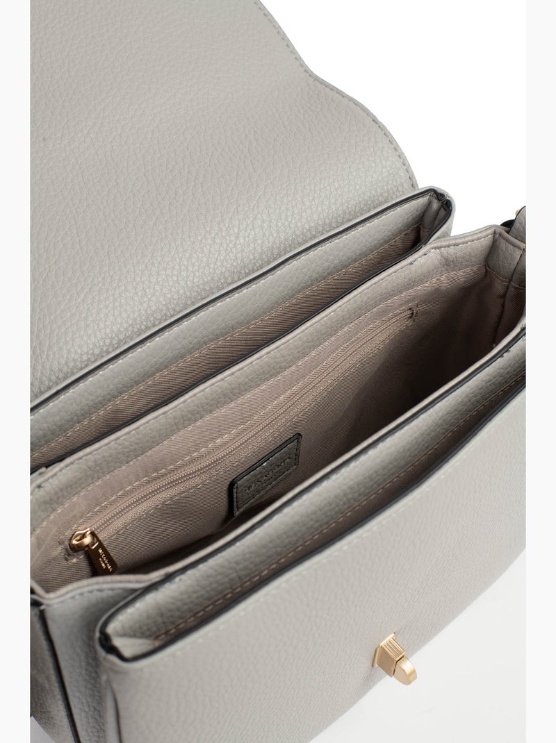 Borsa a spalla con 1 manico zora hexagona Grigio chiaro - Kiabi