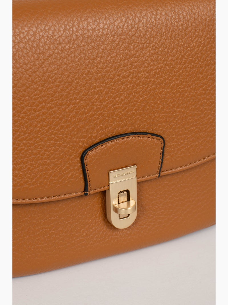 Borsa a spalla con 1 manico zora hexagona Marrone caramello - Kiabi