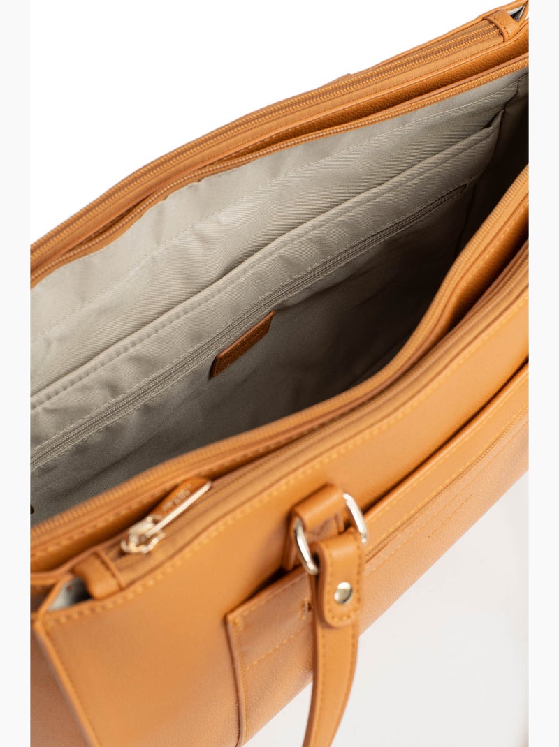 Borsa a spalla con 2 manici - 13" & A4 LYS Marrone chiaro - Kiabi