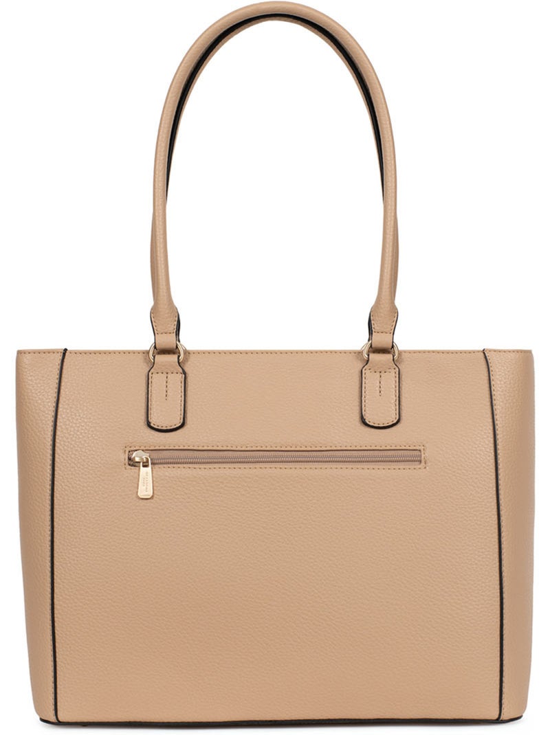 Borsa a spalla con 2 manici - a4 zora hexagona Beige sabbia - Kiabi