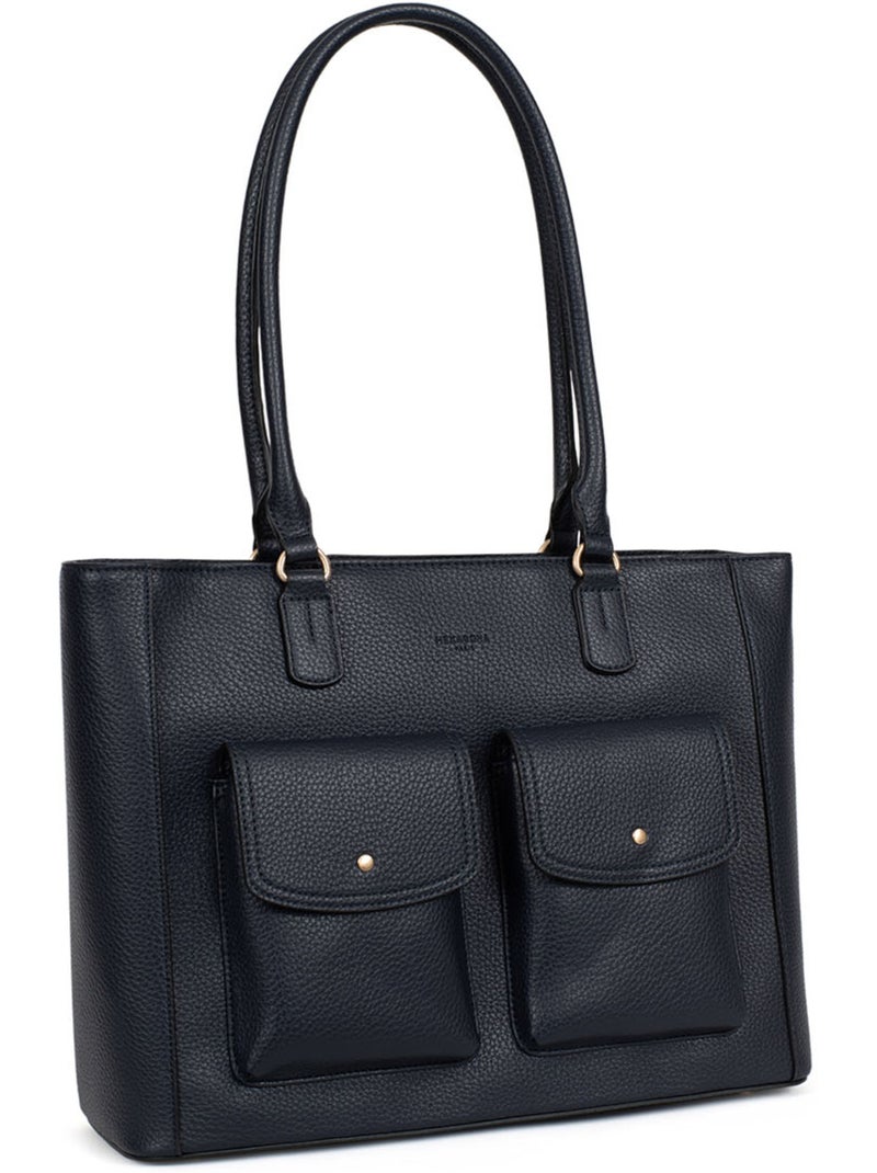 Borsa a spalla con 2 manici - a4 zora hexagona Blu notte - Kiabi