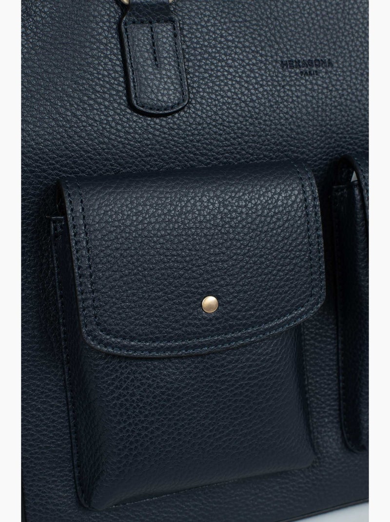Borsa a spalla con 2 manici - a4 zora hexagona Blu notte - Kiabi