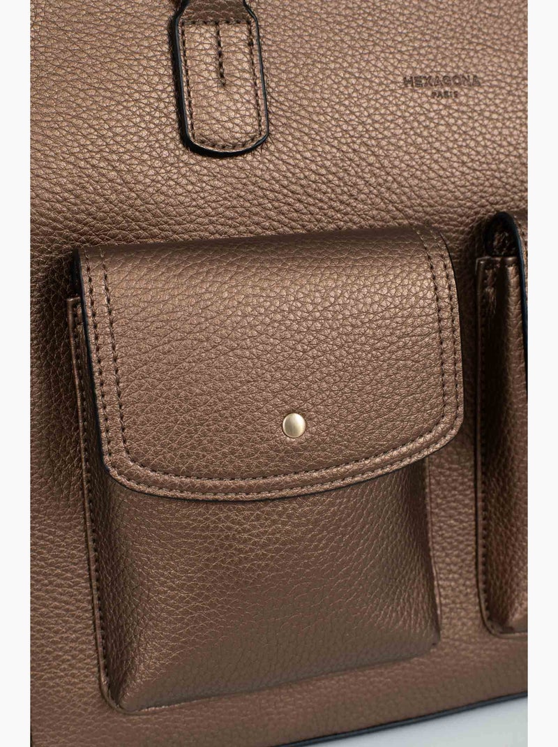 Borsa a spalla con 2 manici - a4 zora hexagona Bronzo - Kiabi