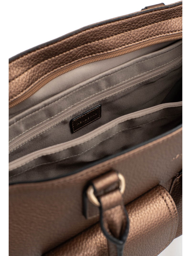 Borsa a spalla con 2 manici - a4 zora hexagona Bronzo - Kiabi