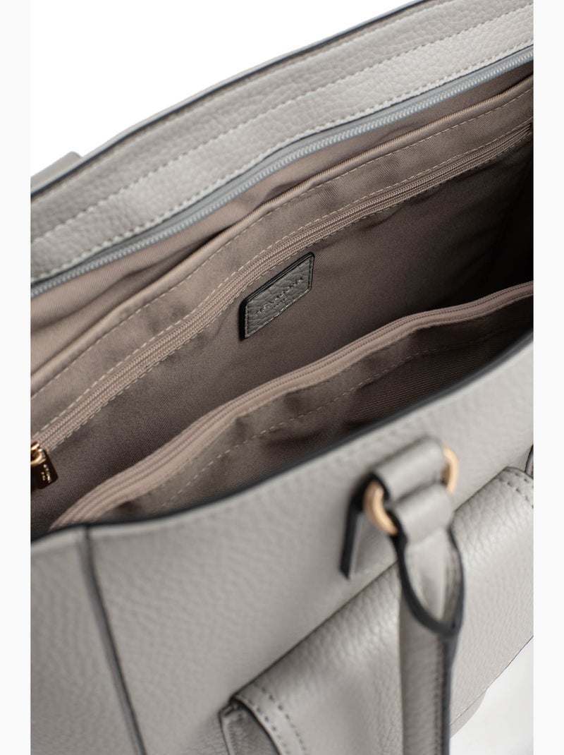 Borsa a spalla con 2 manici - a4 zora hexagona Grigio chiaro - Kiabi