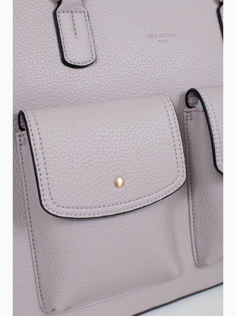 Borsa a spalla con 2 manici - a4 zora hexagona Lilla chiaro - Kiabi