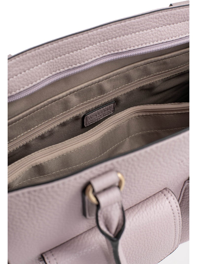 Borsa a spalla con 2 manici - a4 zora hexagona Lilla chiaro - Kiabi