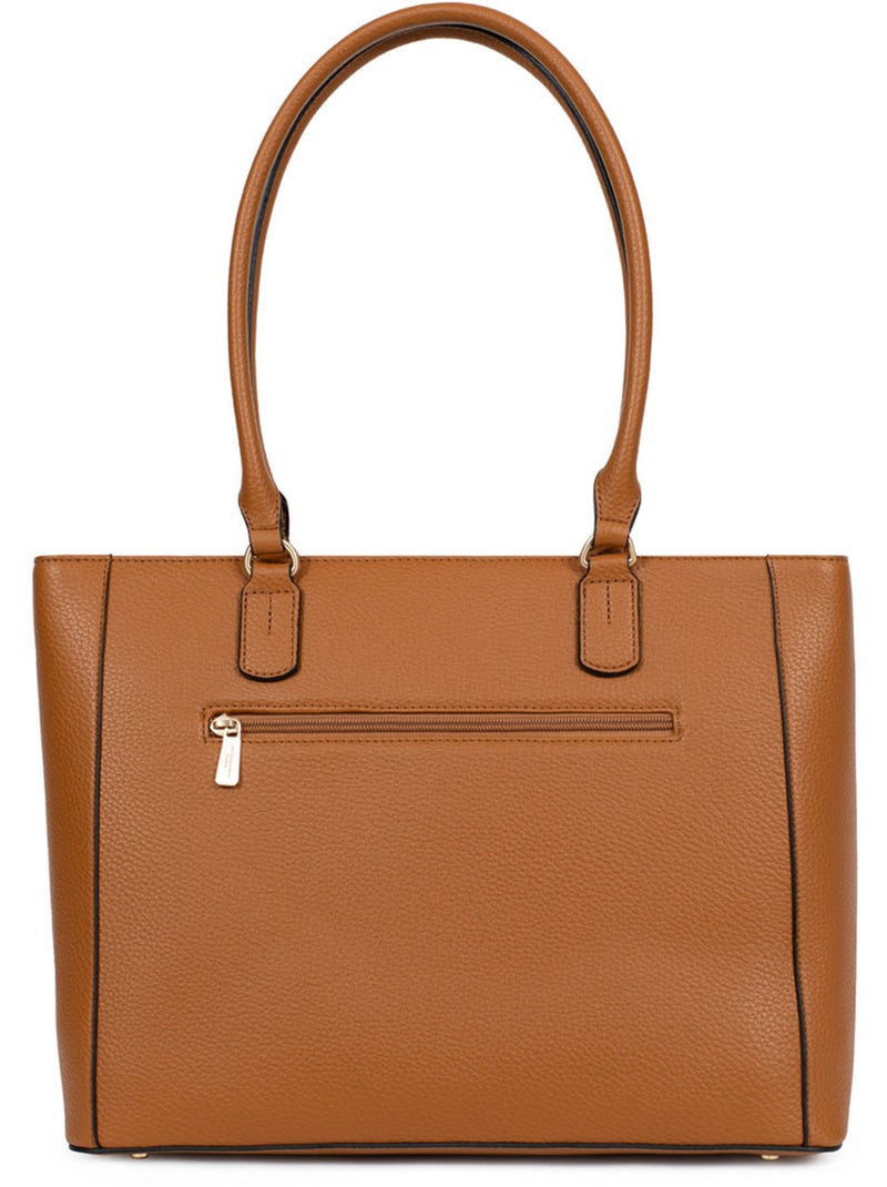 Borsa a spalla con 2 manici - a4 zora hexagona Marrone caramello - Kiabi