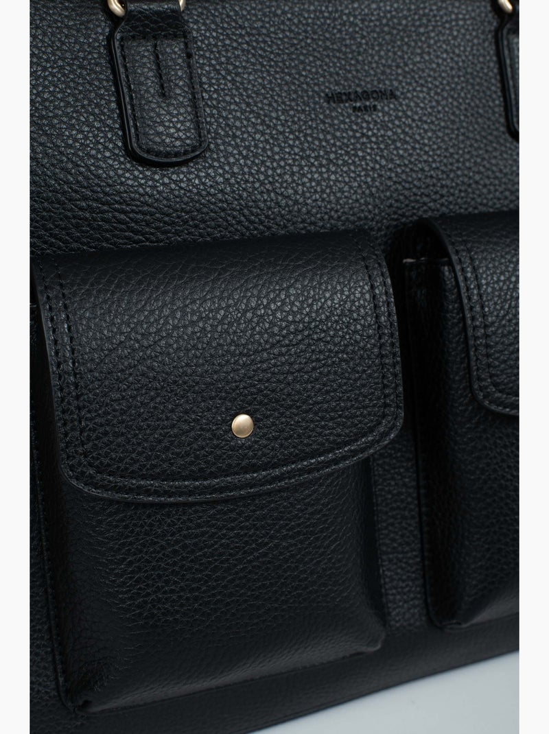 Borsa a spalla con 2 manici - a4 zora hexagona Nero - Kiabi