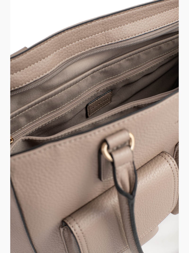 Borsa a spalla con 2 manici - a4 zora hexagona Tortora - Kiabi