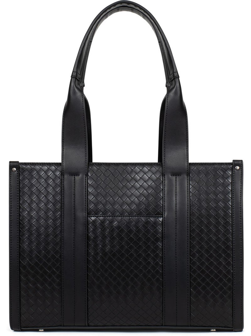 Borsa a spalla con 2 manici nila hexagona Nero - Kiabi