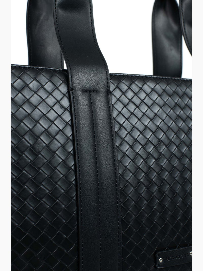 Borsa a spalla con 2 manici nila hexagona Nero - Kiabi