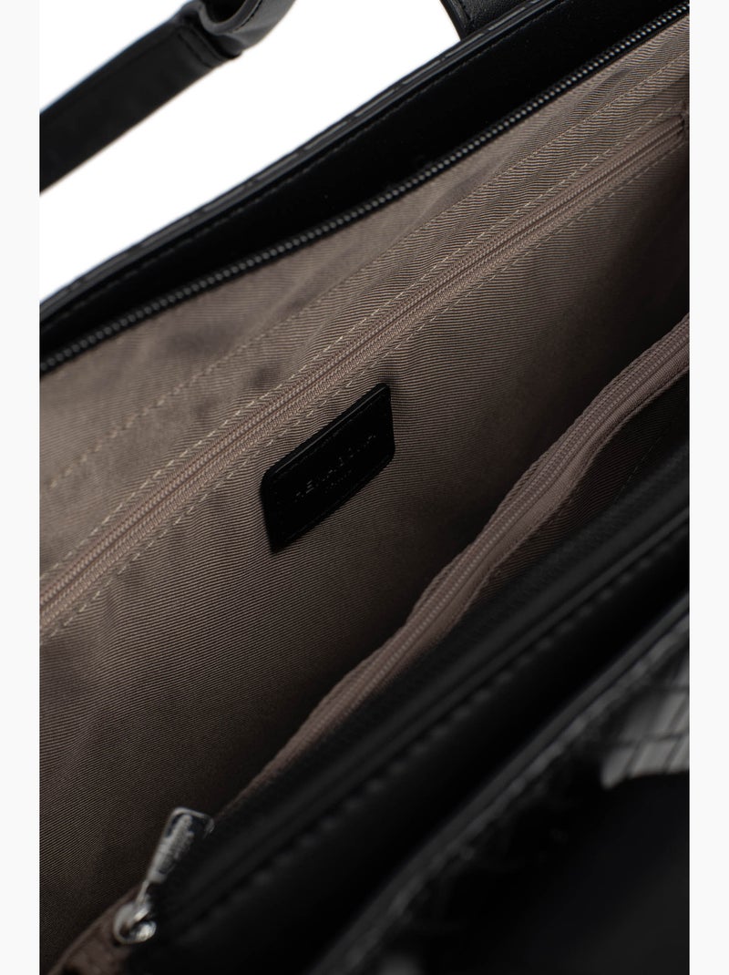 Borsa a spalla con 2 manici nila hexagona Nero - Kiabi