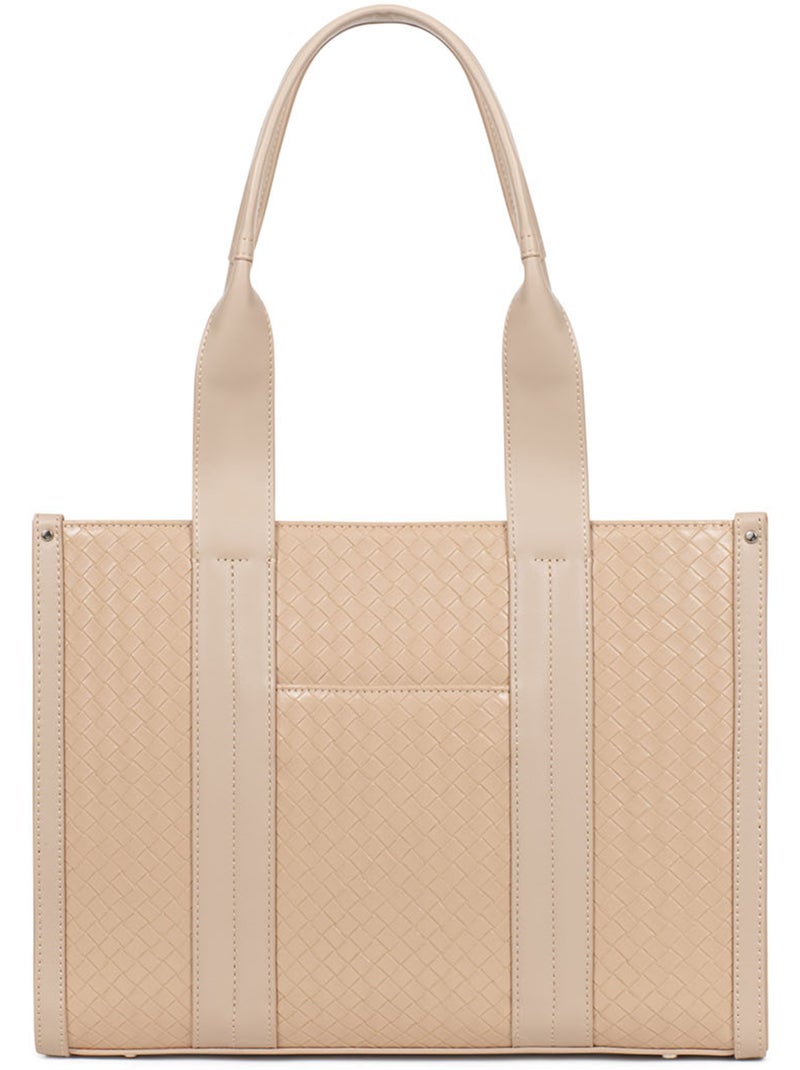 Borsa a spalla con 2 manici nila hexagona Tortora - Kiabi
