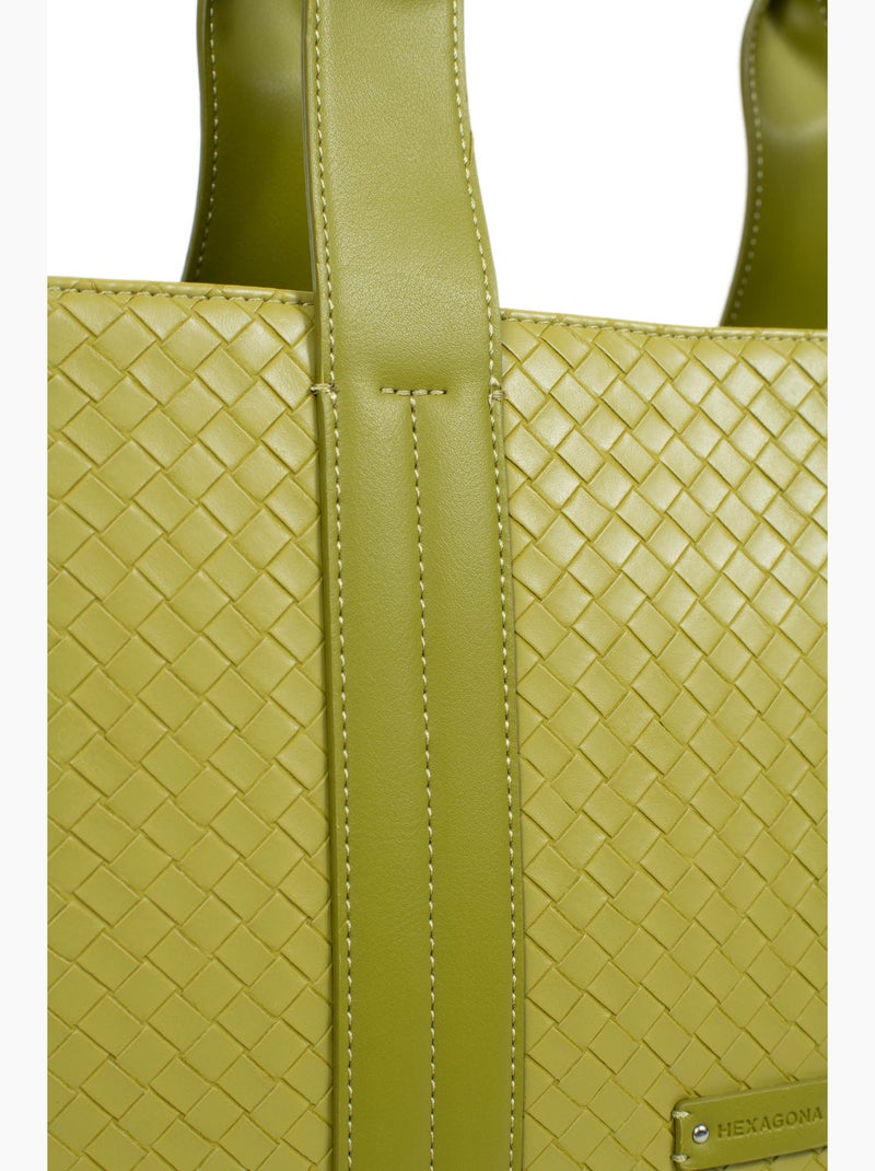Borsa a spalla con 2 manici nila hexagona Verde chiaro - Kiabi