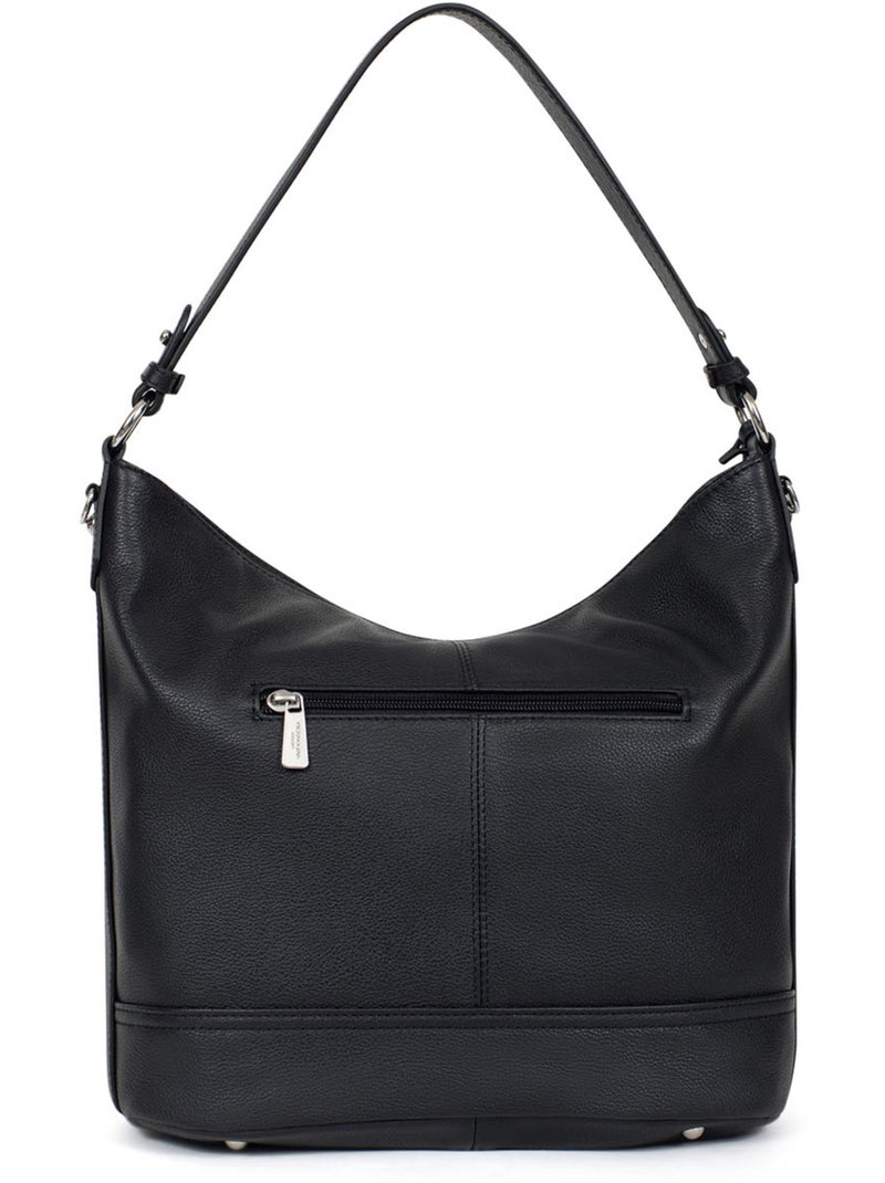 Borsa a tracolla - a4 - pelle confort hexagona Nero - Kiabi