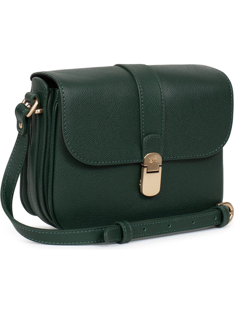 Borsa a tracolla - pelle aude hexagona Verde scuro - Kiabi