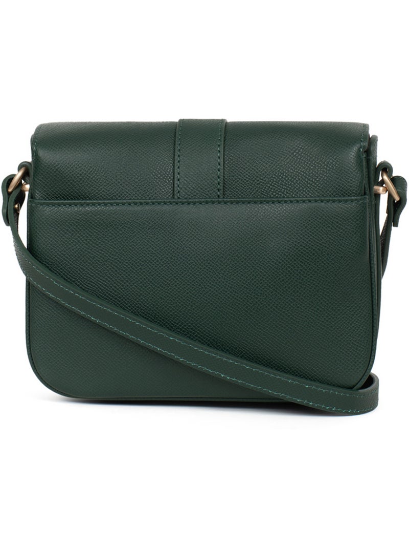 Borsa a tracolla - pelle aude hexagona Verde scuro - Kiabi