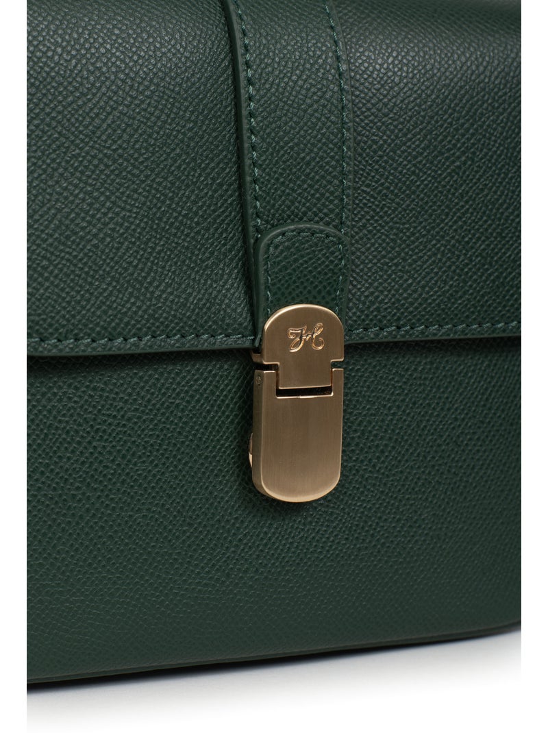 Borsa a tracolla - pelle aude hexagona Verde scuro - Kiabi