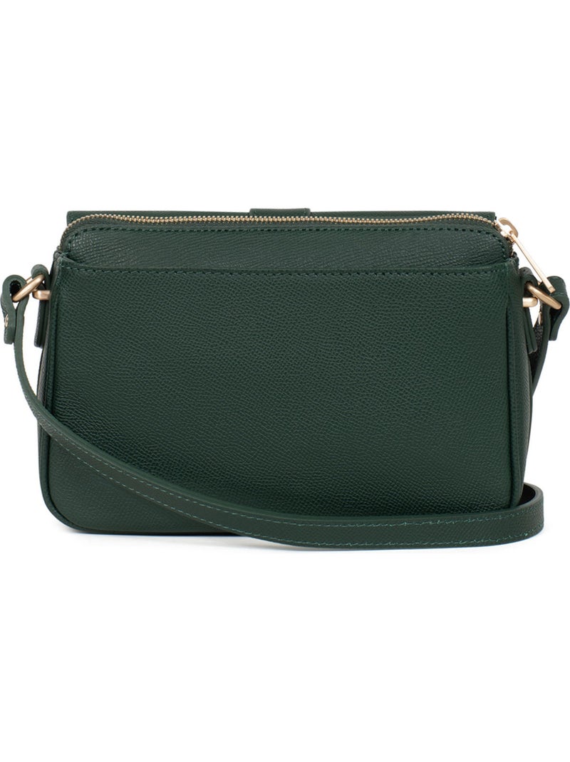 Borsa a tracolla - pelle aude hexagona Verde scuro - Kiabi