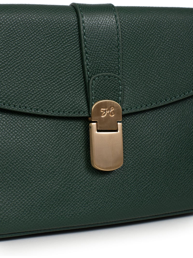 Borsa a tracolla - pelle aude hexagona Verde scuro - Kiabi