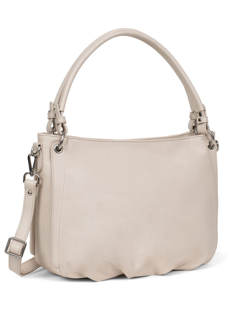 Borsa a tracolla - pelle confort hexagona Avorio - Kiabi