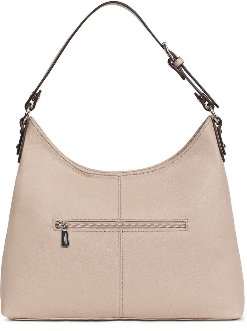 Borsa a tracolla - pelle confort hexagona Beige - Kiabi