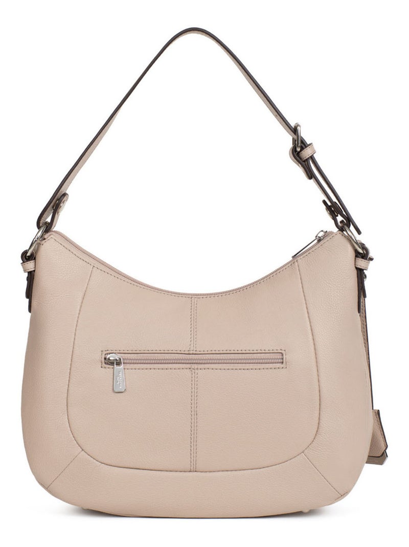 Borsa a tracolla - pelle confort hexagona Beige - Kiabi