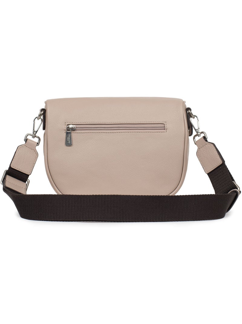 Borsa a tracolla - pelle confort hexagona Beige - Kiabi