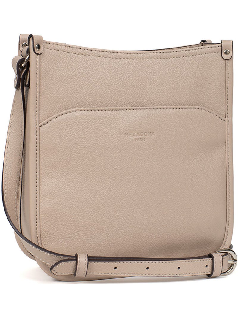 Borsa a tracolla - pelle confort hexagona Beige - Kiabi