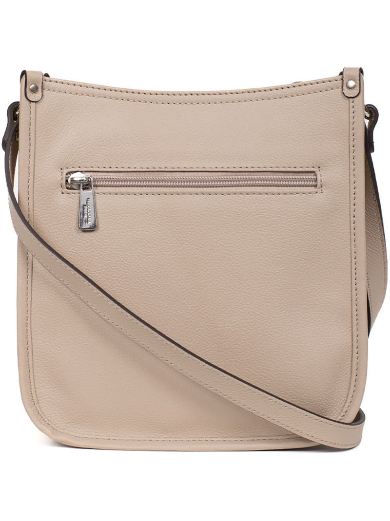 Borsa a tracolla - pelle confort hexagona Beige - Kiabi
