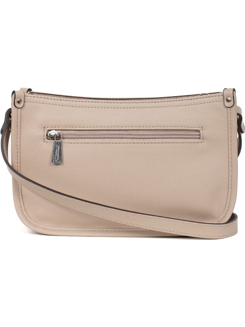 Borsa a tracolla - pelle confort hexagona Beige - Kiabi