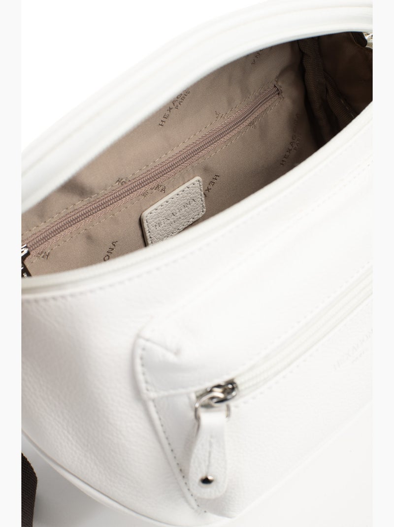 Borsa a tracolla - pelle confort hexagona Bianco - Kiabi