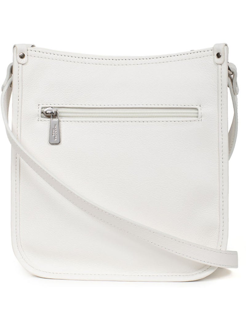 Borsa a tracolla - pelle confort hexagona Bianco - Kiabi