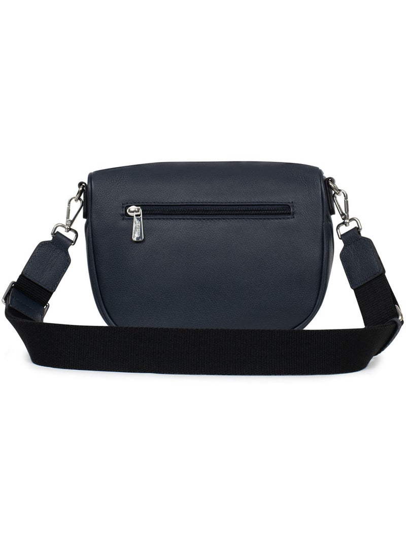 Borsa a tracolla - pelle confort hexagona Blu marino - Kiabi