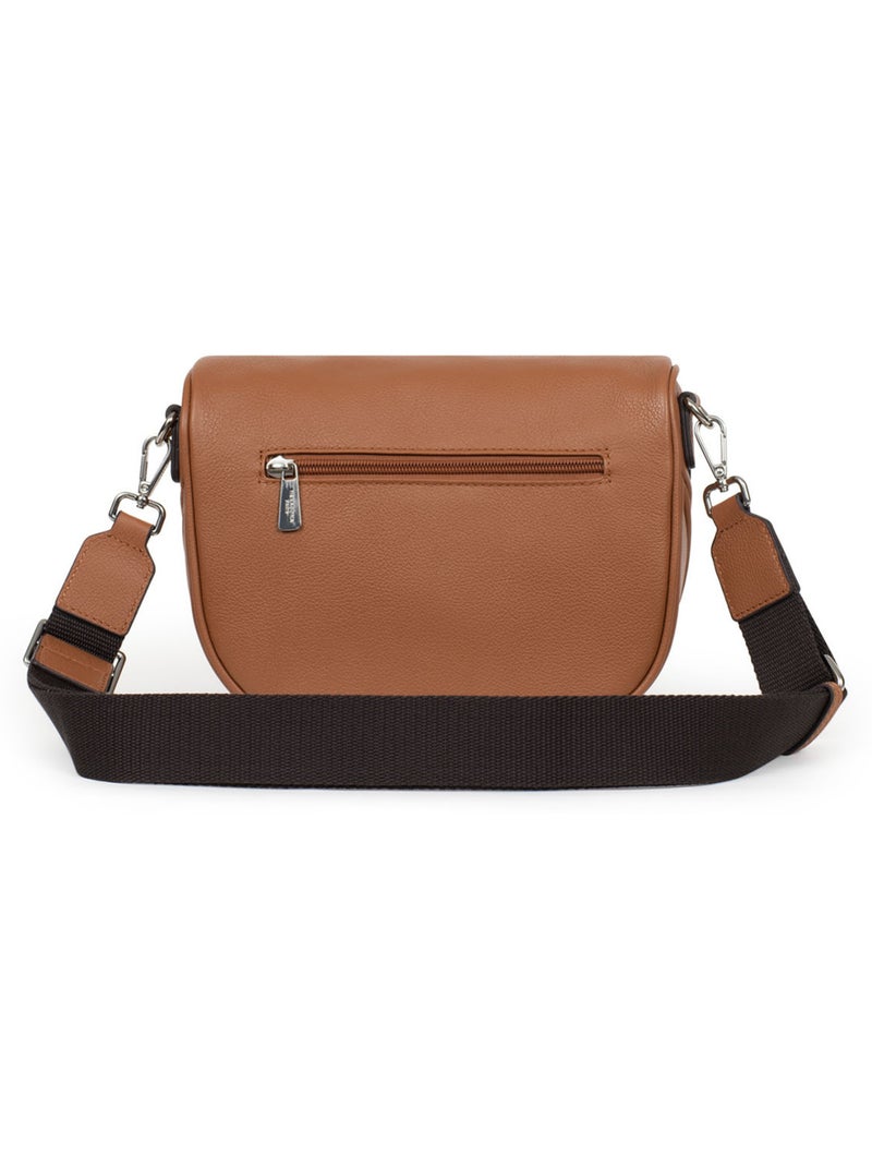 Borsa a tracolla - pelle confort hexagona Marrone chiaro - Kiabi