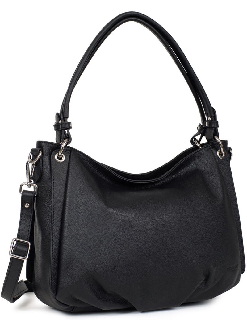 Borsa a tracolla - pelle confort hexagona Nero - Kiabi