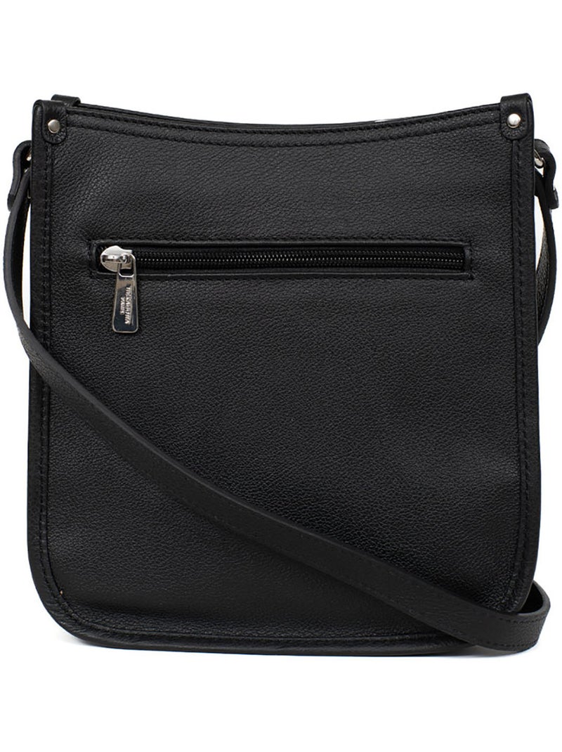 Borsa a tracolla - pelle confort hexagona Nero - Kiabi