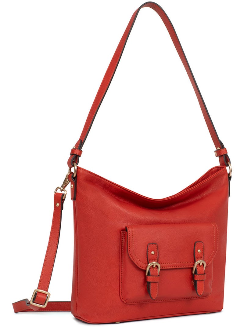Borsa a tracolla - pelle di vitello taima hexagona Arancione - Kiabi